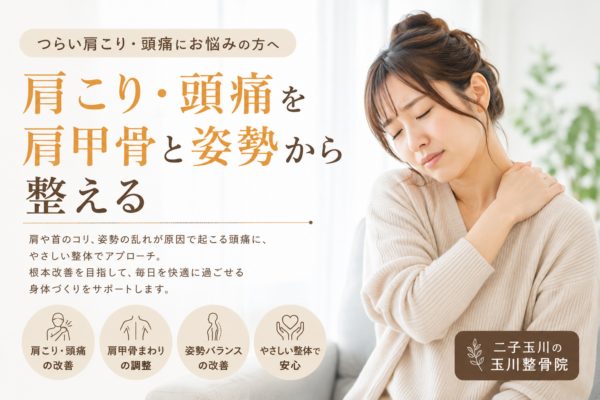 二子玉川で肩こり・頭痛を肩甲骨と姿勢から整える整体